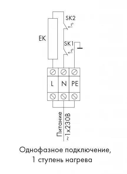 Канальный нагреватель-калорифер NEK-125/3 электрический круглый Неватом